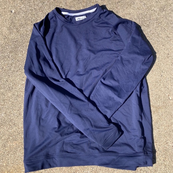 Peter Millar navy golf pullover top size L mens -Rugged comfort now reduced 20%! - Picture 1 of 5